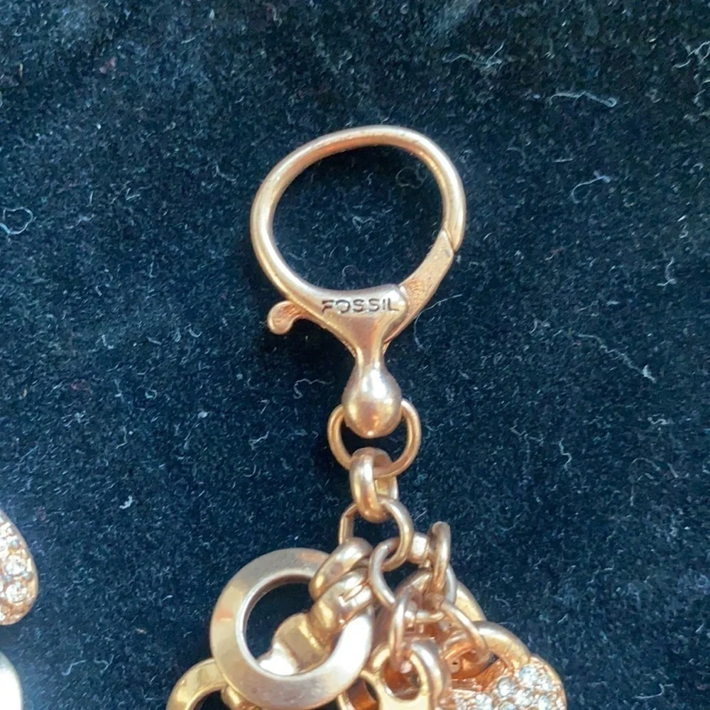 Fossil Rose Gold Charm Bracelet